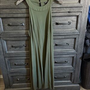 Olive Green Sleeveless Dress